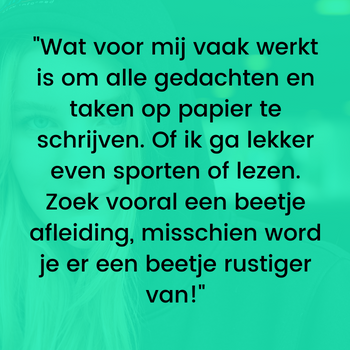 Tip tegen stress